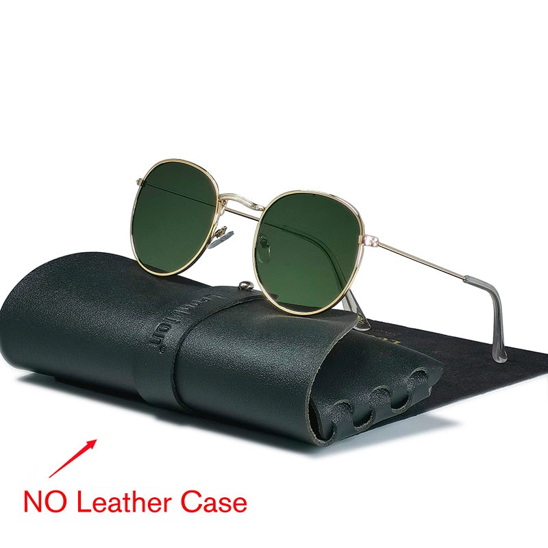 Round Retro Metal Vintage Sunglasses Happy Phoenix