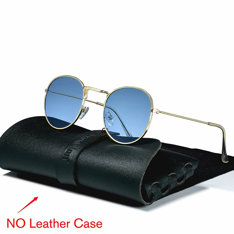 Round Retro Metal Vintage Sunglasses Happy Phoenix