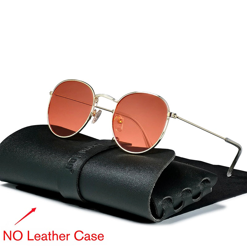 Round Retro Metal Vintage Sunglasses Happy Phoenix