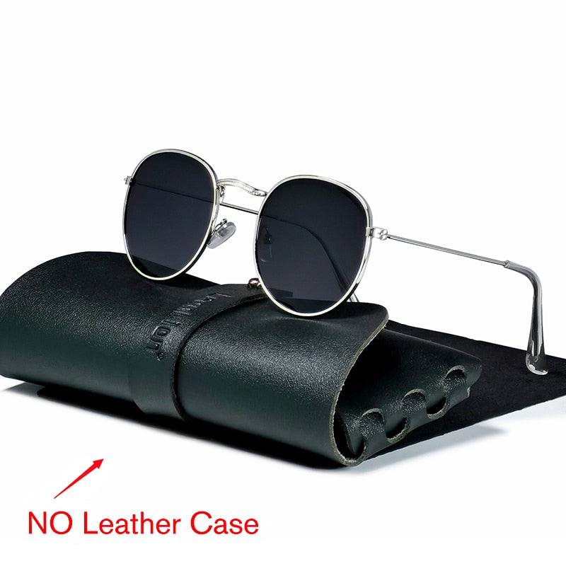 Round Retro Metal Vintage Sunglasses Happy Phoenix