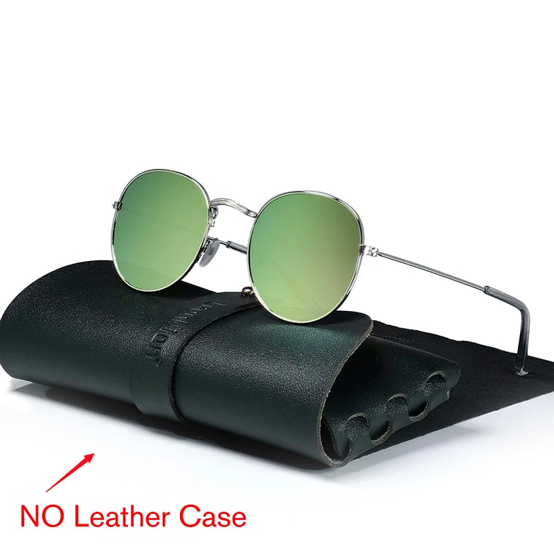 Round Retro Metal Vintage Sunglasses Happy Phoenix