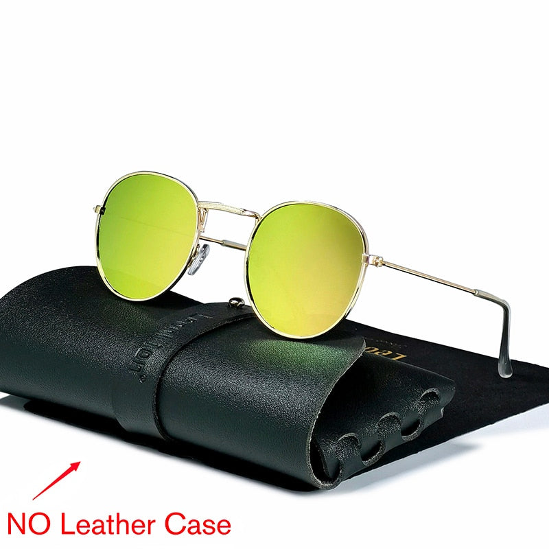 Round Retro Metal Vintage Sunglasses Happy Phoenix
