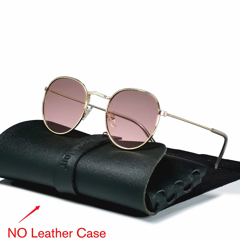 Round Retro Metal Vintage Sunglasses Happy Phoenix
