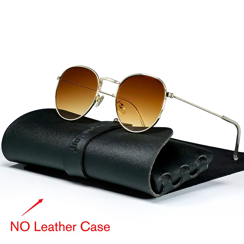 Round Retro Metal Vintage Sunglasses Happy Phoenix