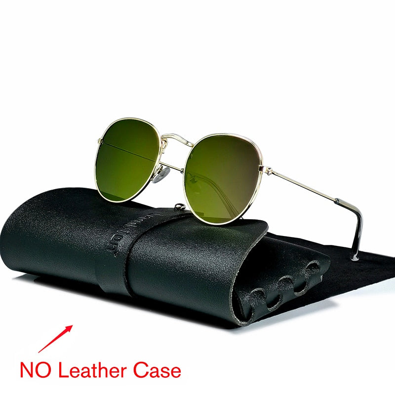 Round Retro Metal Vintage Sunglasses Happy Phoenix