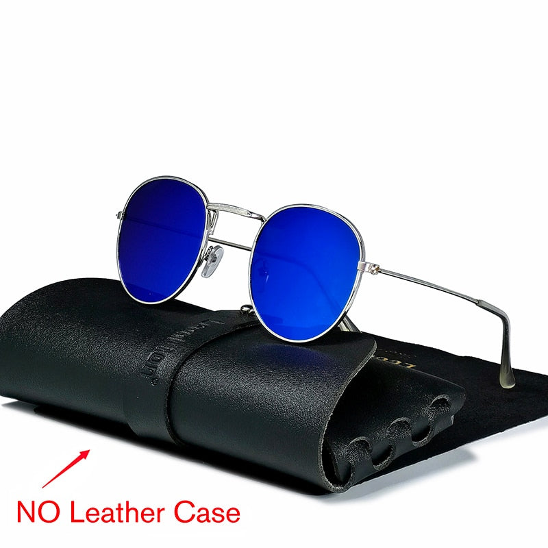 Round Retro Metal Vintage Sunglasses Happy Phoenix