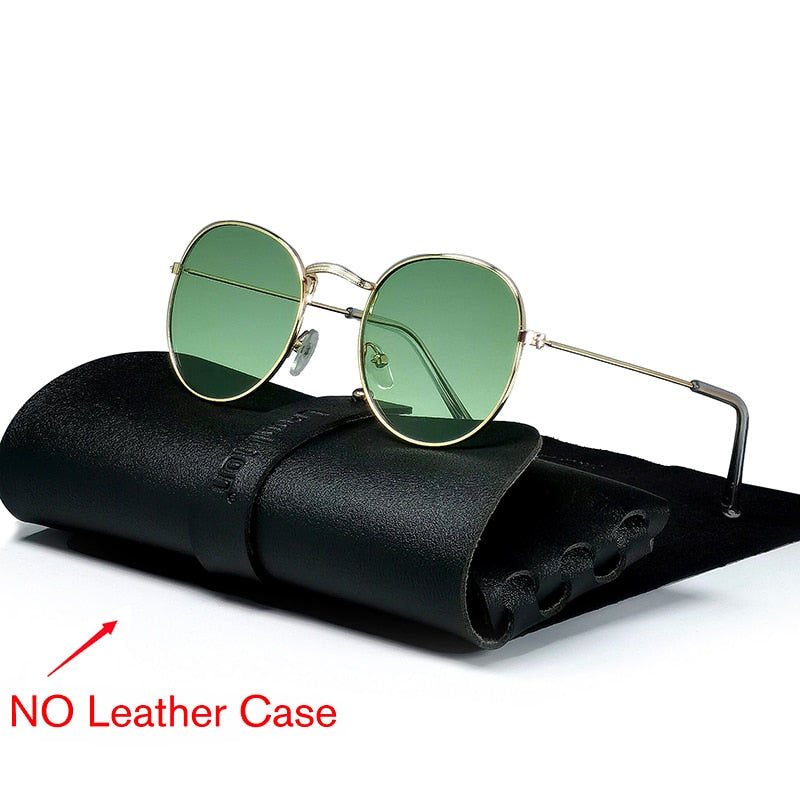 Round Retro Metal Vintage Sunglasses Happy Phoenix