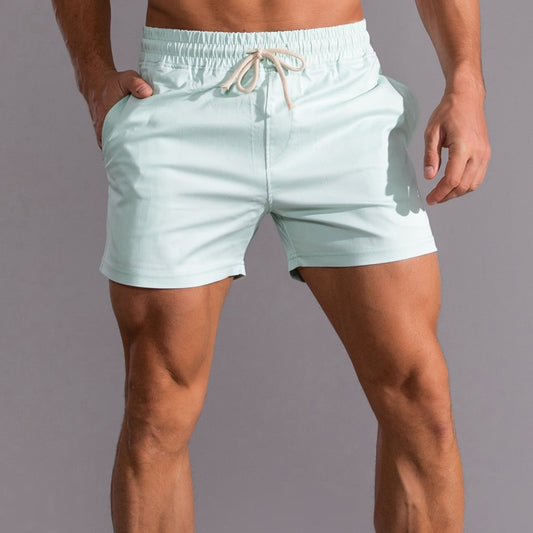 New Elastic Waist Pockets Casual Cotton Summer Shorts