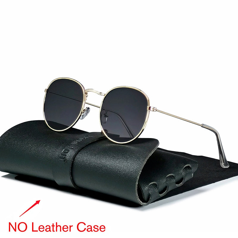 Round Retro Metal Vintage Sunglasses Happy Phoenix