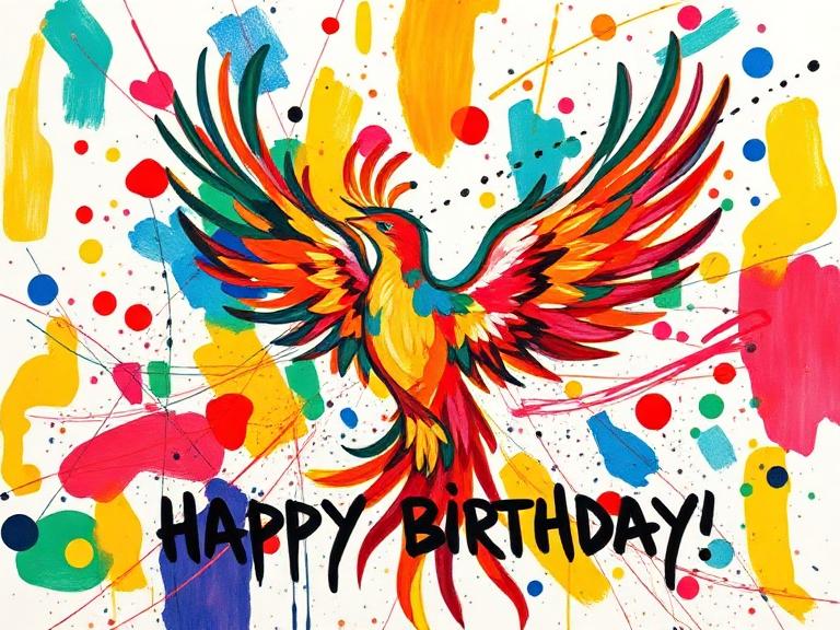 Birthday Gift Card Happy Phoenix