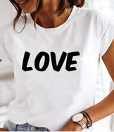 LOVE Print White Top Happy Phoenix