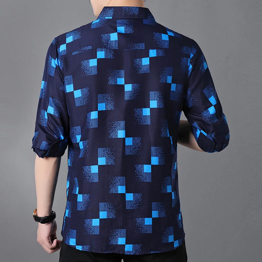Business Button Down Long Sleeve Casual Shirt Happy Phoenix