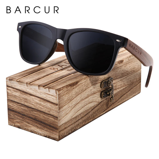 Black Walnut Polarized Wood Sunglasses Happy Phoenix