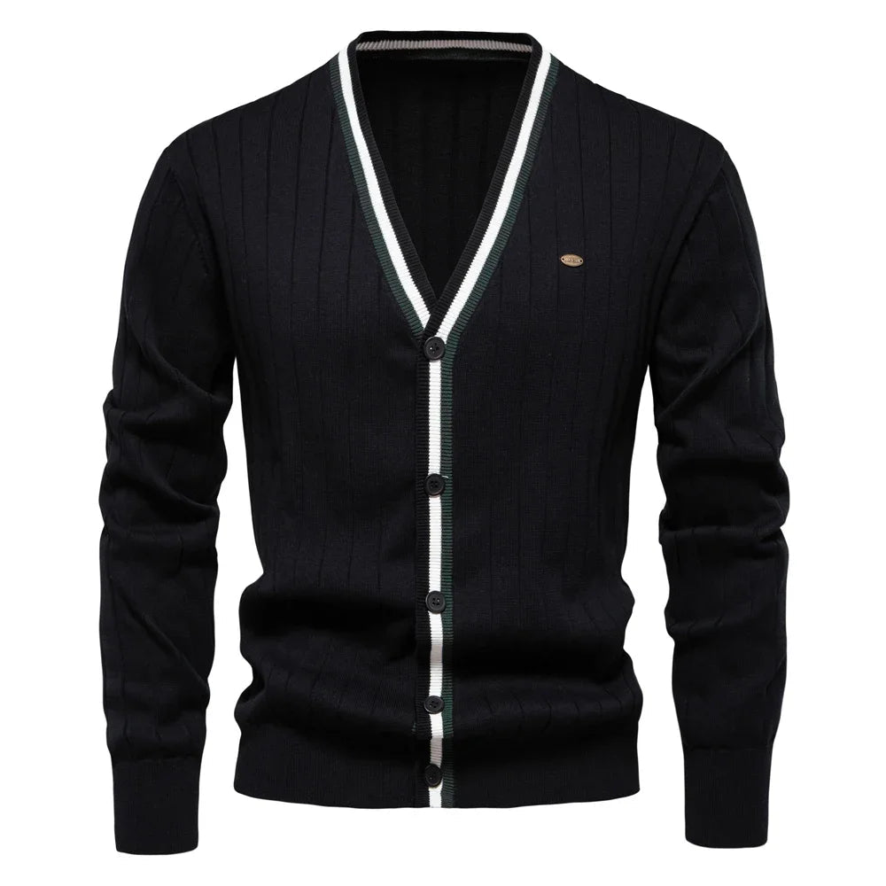 V Neck Button-up Casual Cotton Cardigan Happy Phoenix