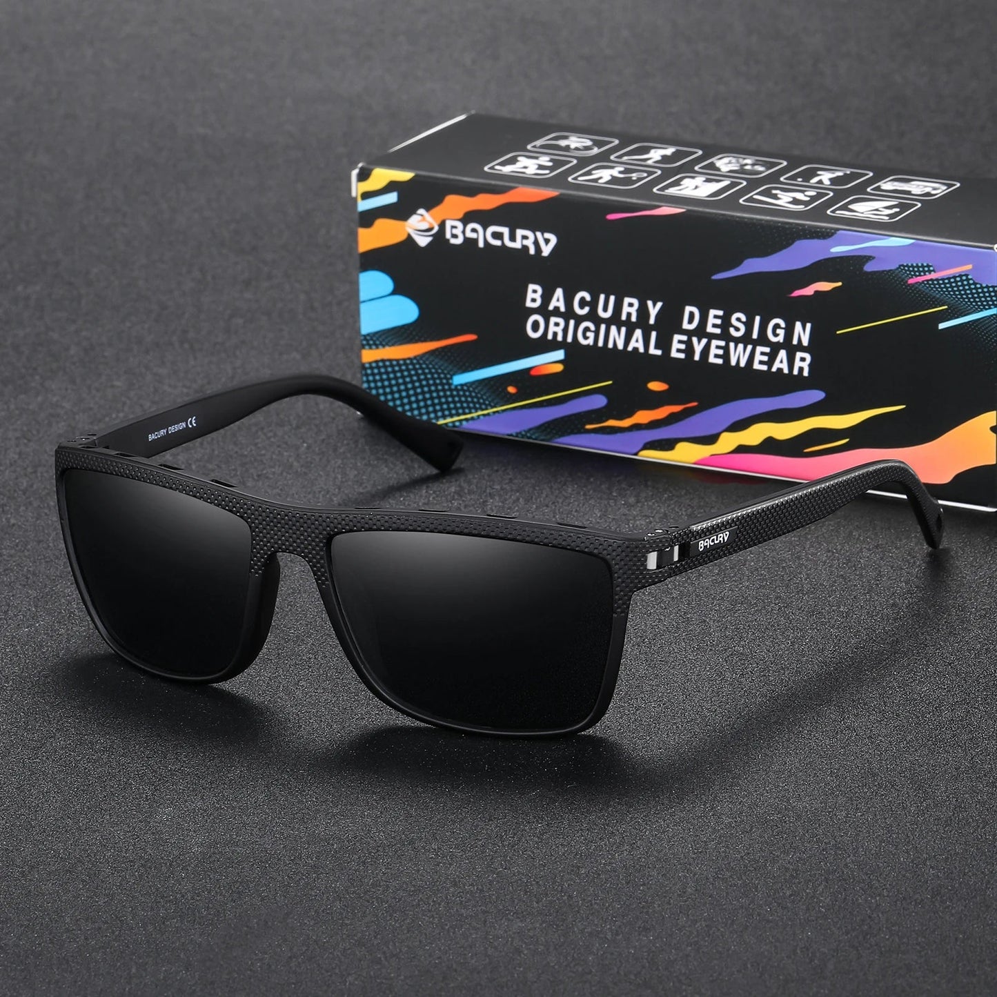 Original Design Square Sports Sunglasses for Man Happy Phoenix