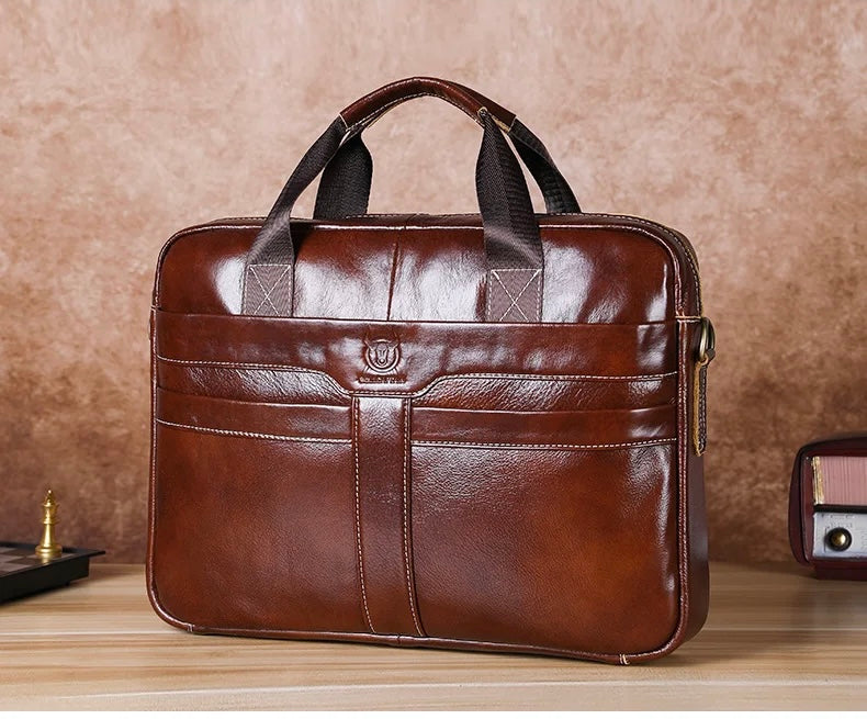 Leather Men's Business Travel Bag Happy Phoenix