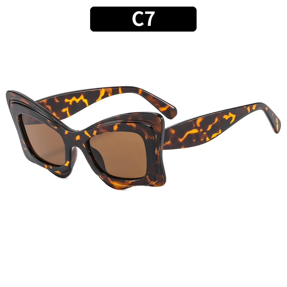 Retro Oversized Irregular Sunglasses Happy Phoenix