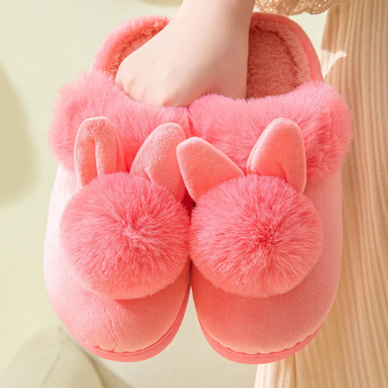 Warm Fuzzy Long Ears Slippers Happy Phoenix