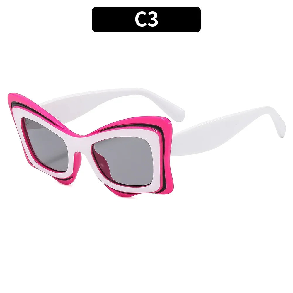 Retro Oversized Irregular Sunglasses Happy Phoenix