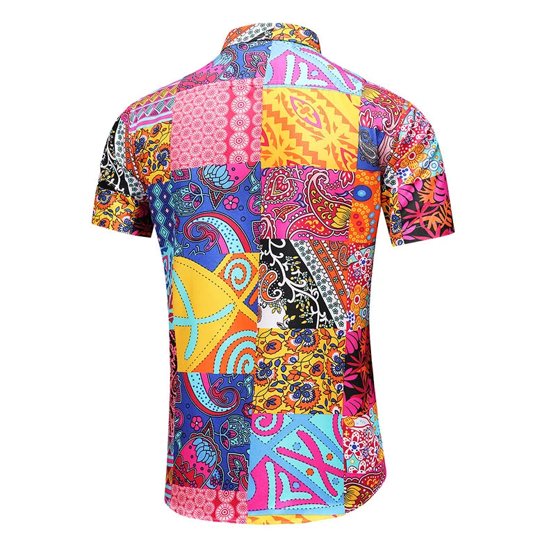 Short Sleeve Hawaiian Print Shirt Happy Phoenix