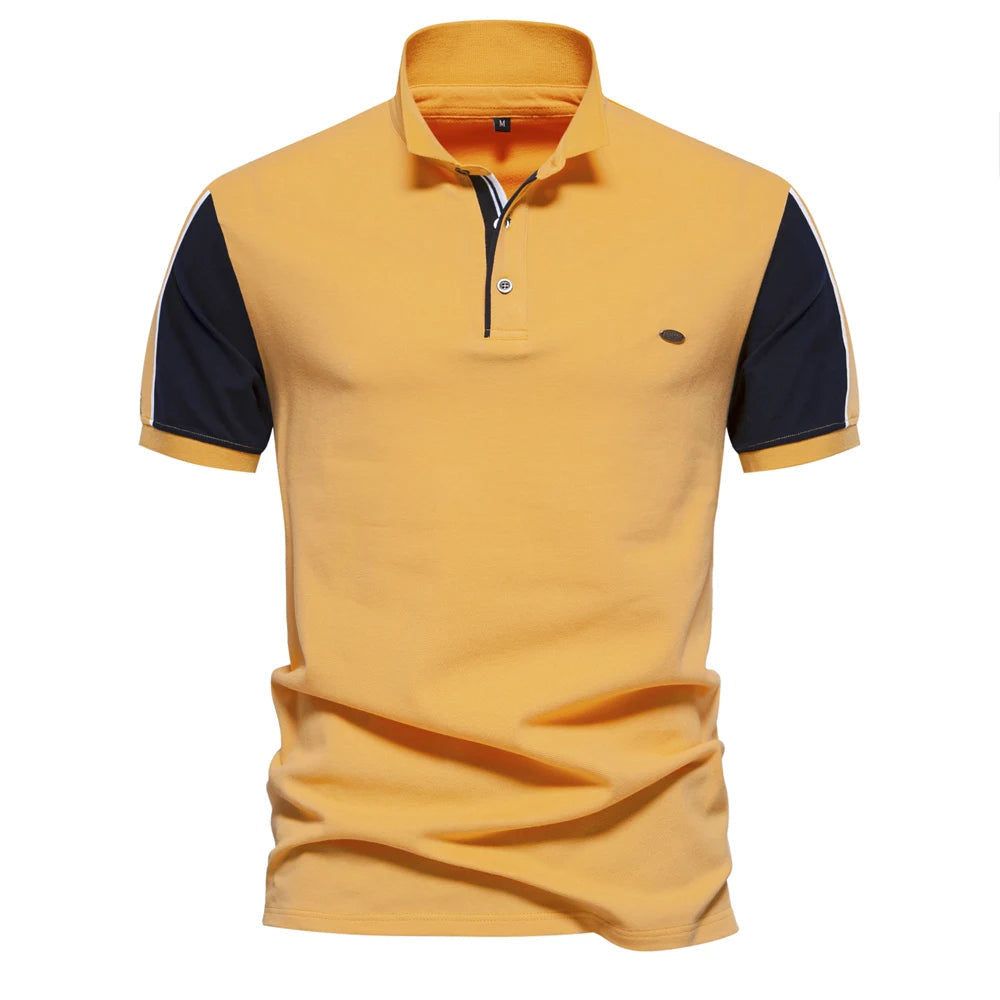 Baseball Patchwork Polo Shirt For Men Happy Phoenix