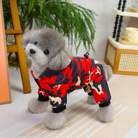 Camo-style Warm Jumpsuit. for Small Dog Happy Phoenix