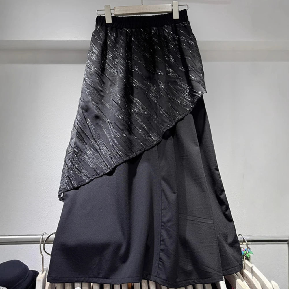 Spliced Solid Loose Fashion Skirts Happy Phoenix