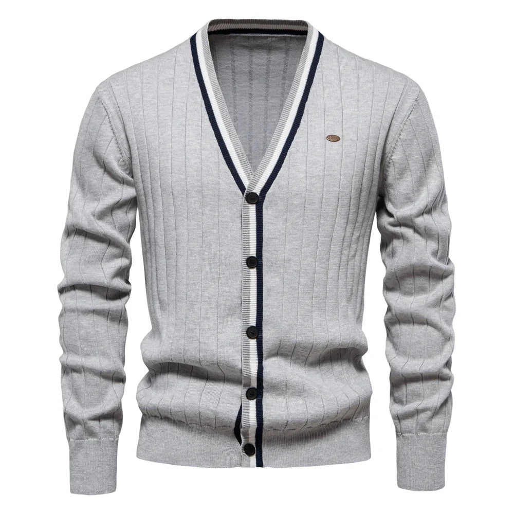 V Neck Button-up Casual Cotton Cardigan Happy Phoenix