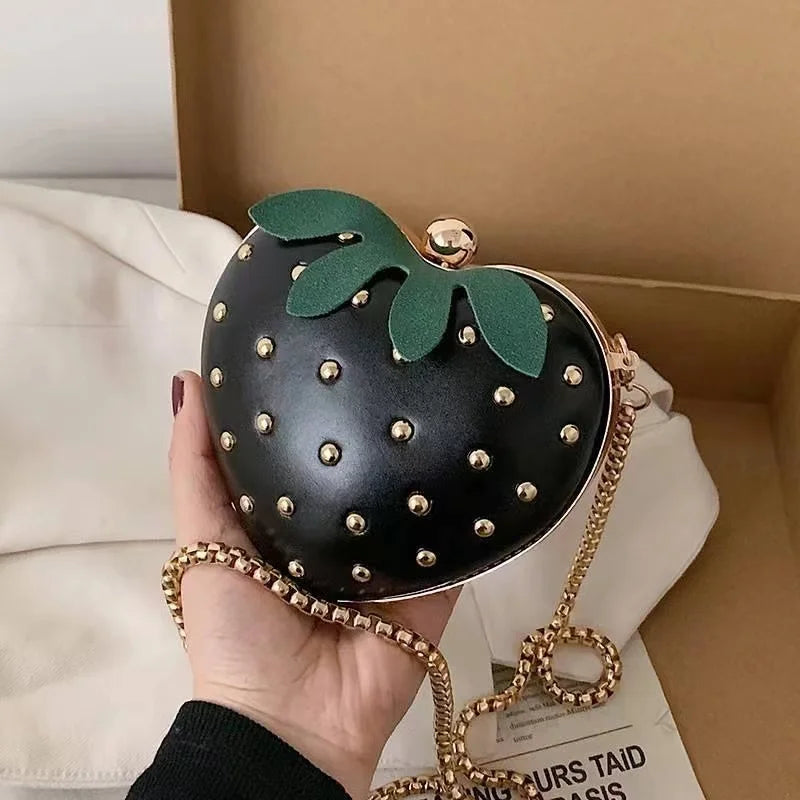 Heart Shape Cute Fruit Strawberry Mini Clutch Bag Happy Phoenix