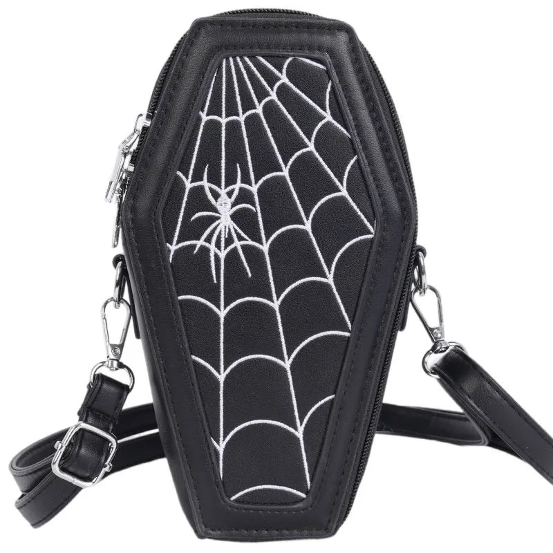 Coffin Satchel Zipper Gothic Purse Happy Phoenix