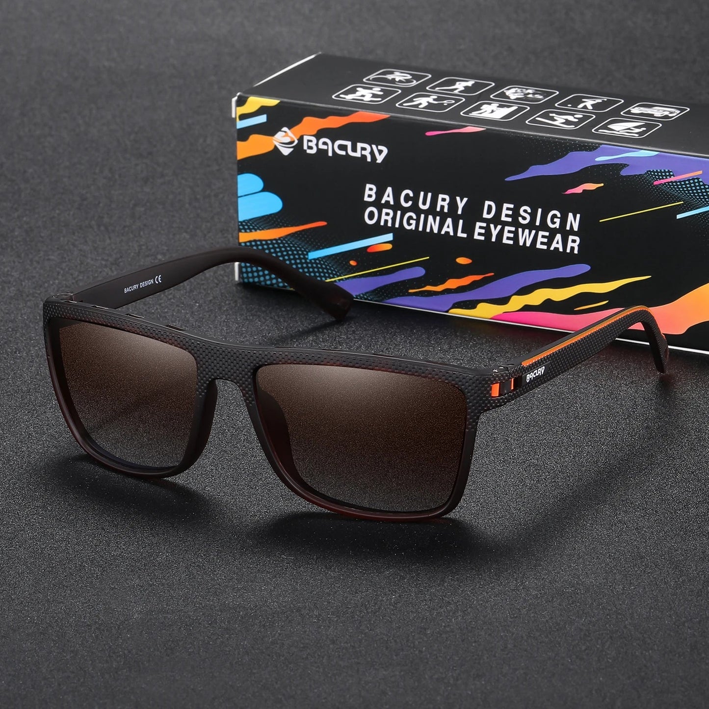 Original Design Square Sports Sunglasses for Man Happy Phoenix