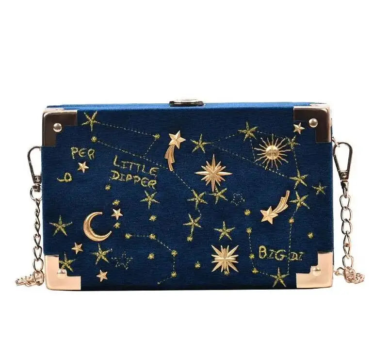 Small Square Velvet Box Bag Happy Phoenix