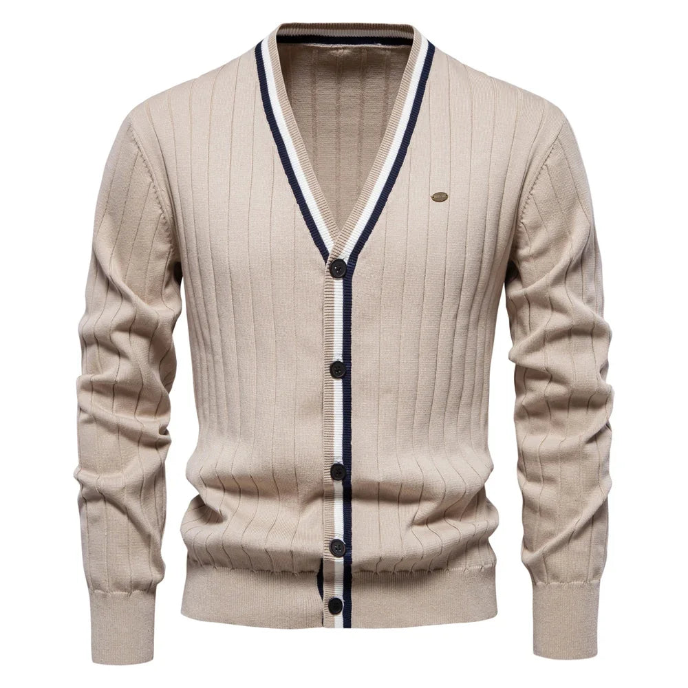 V Neck Button-up Casual Cotton Cardigan Happy Phoenix