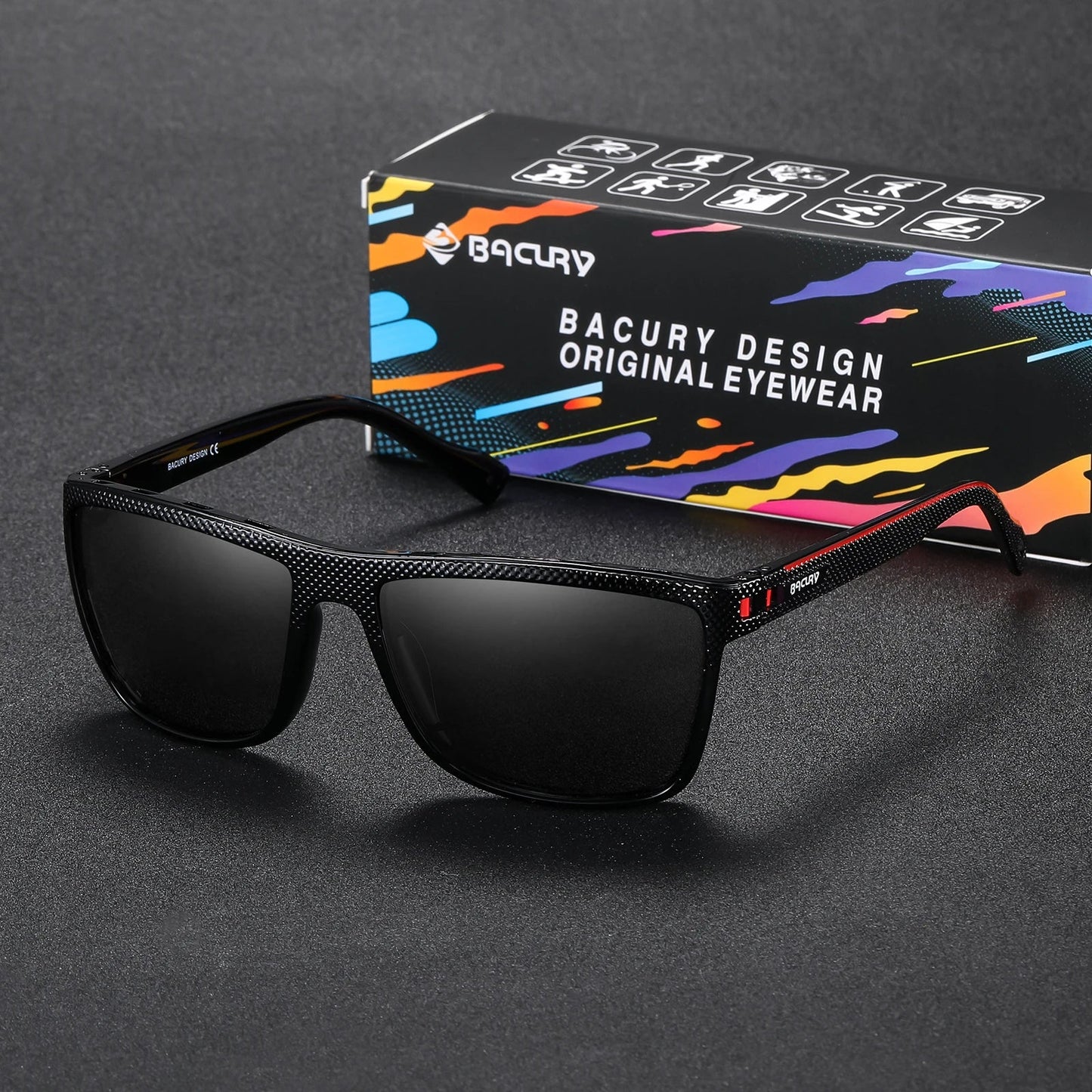 Original Design Square Sports Sunglasses for Man Happy Phoenix