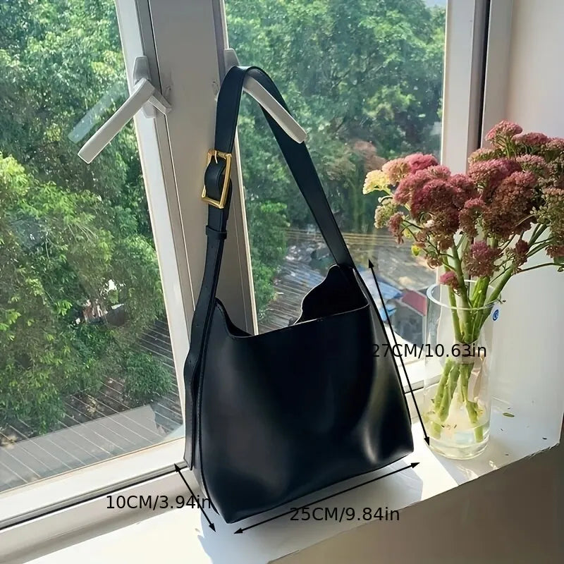 All-Match Solid Crossbody Minimalist PU Leather Handbag Happy Phoenix