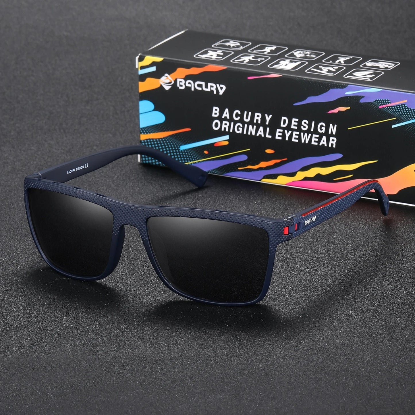 Original Design Square Sports Sunglasses for Man Happy Phoenix