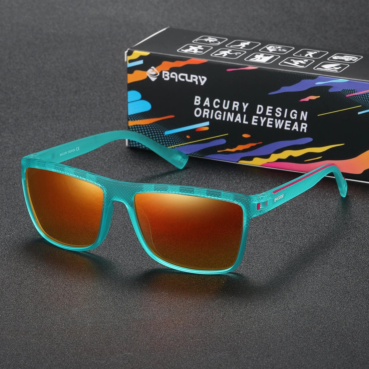 Original Design Square Sports Sunglasses for Man Happy Phoenix