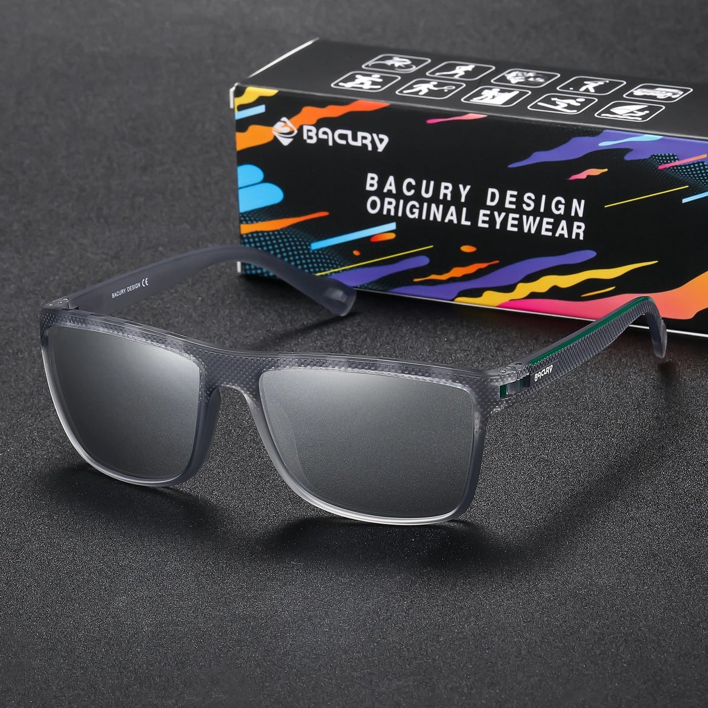 Original Design Square Sports Sunglasses for Man Happy Phoenix