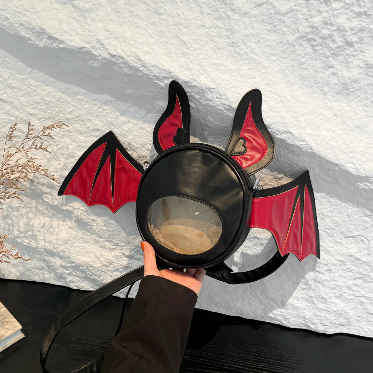 Halloween Bat Round Crossbody Bag Happy Phoenix