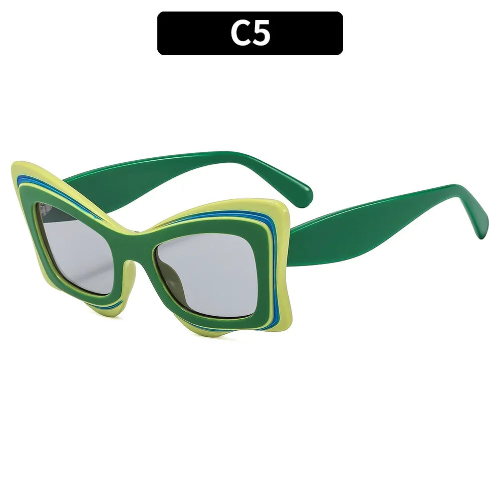 Retro Oversized Irregular Sunglasses Happy Phoenix