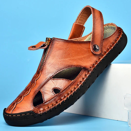 New Summer Genuine Leather Beach Sandals