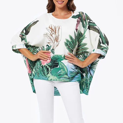 Casual Flower Print Tunic Happy Phoenix