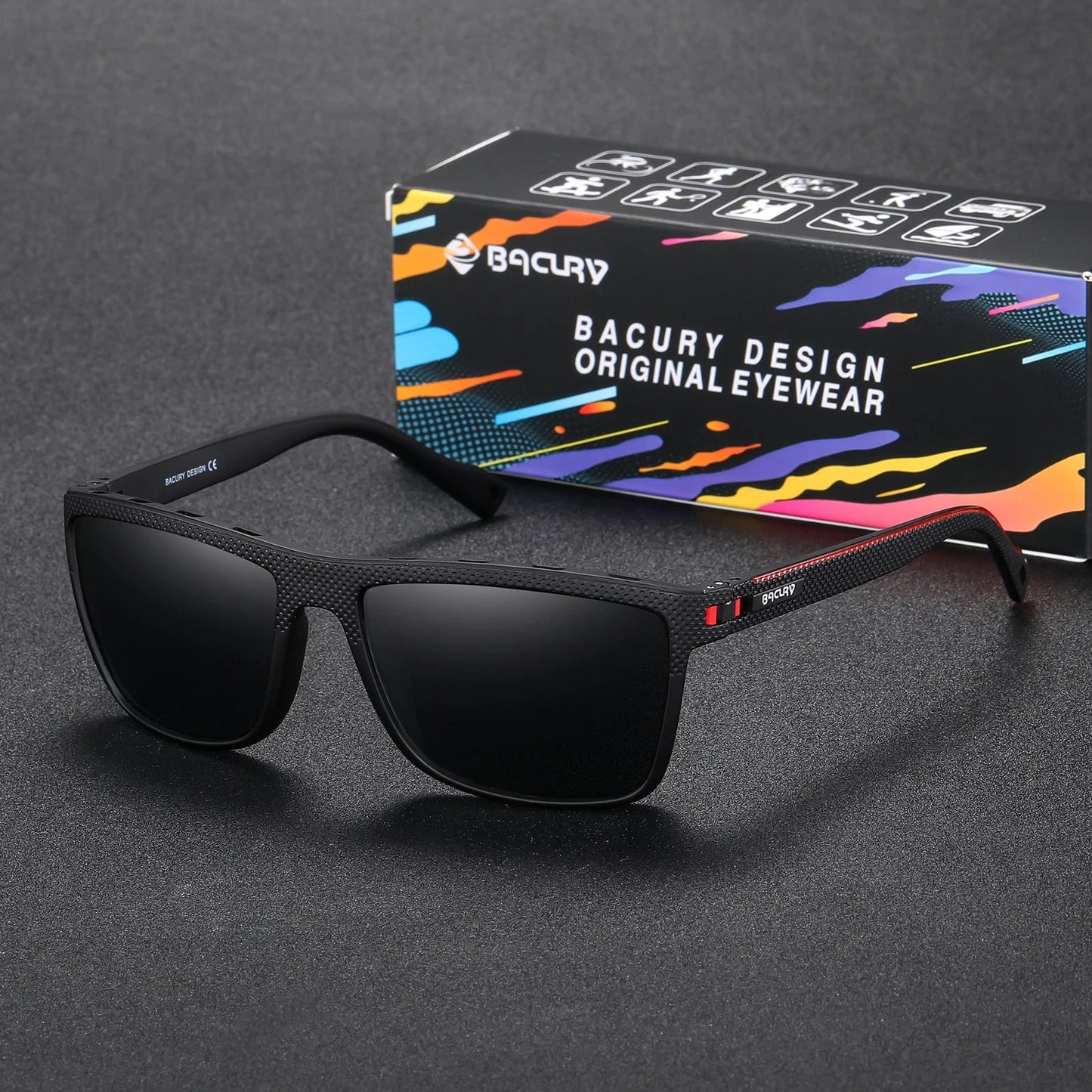 Original Design Square Sports Sunglasses for Man Happy Phoenix