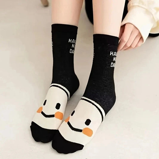 10 Pairs Happy Face Crew Socks Happy Phoenix
