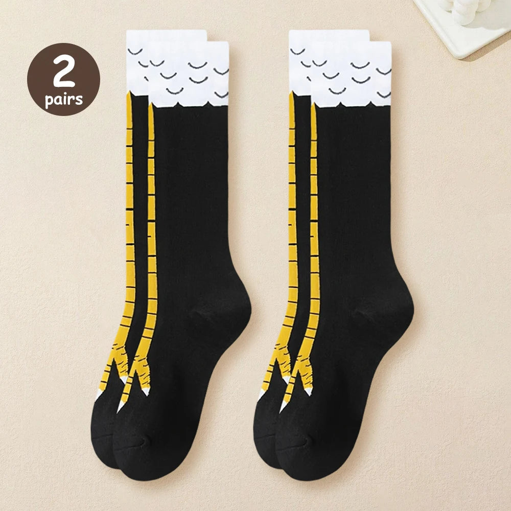 Under Knee Funny Chicken Claw Socks Happy Phoenix