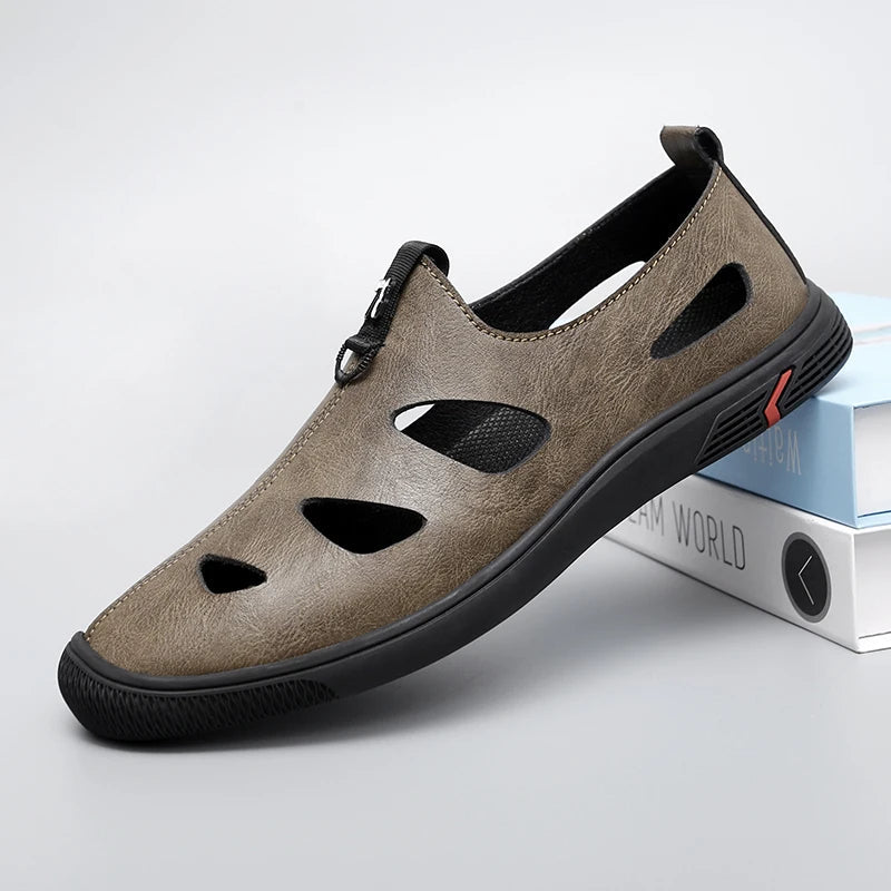 Men's Leather Walking Sandals Happy Phoenix