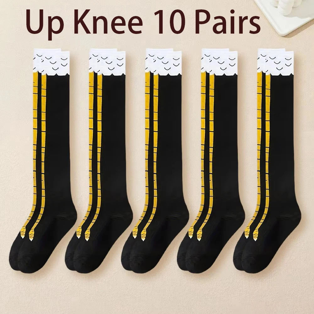 Above Knee Funny Chicken Claw Socks Happy Phoenix