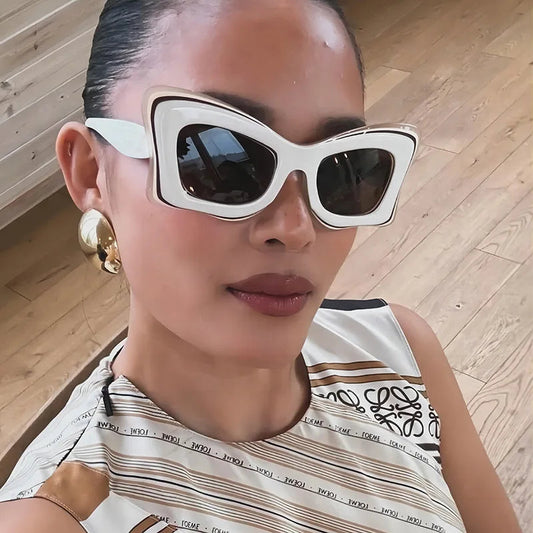 Retro Oversized Irregular Sunglasses Happy Phoenix