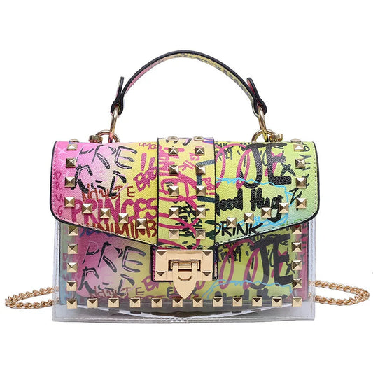 High-End Graffiti Crossbody Bag – Luxury Fashion Shoulder Handbag for Women Happy Phoenix