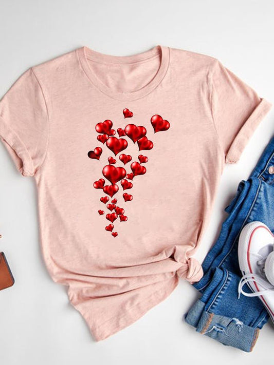 Little Hearts Graphic T-shirts Happy Phoenix
